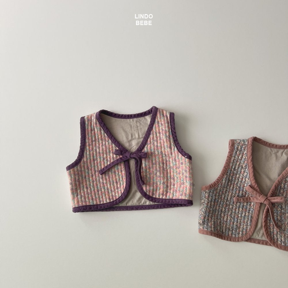 Flower quilted vest