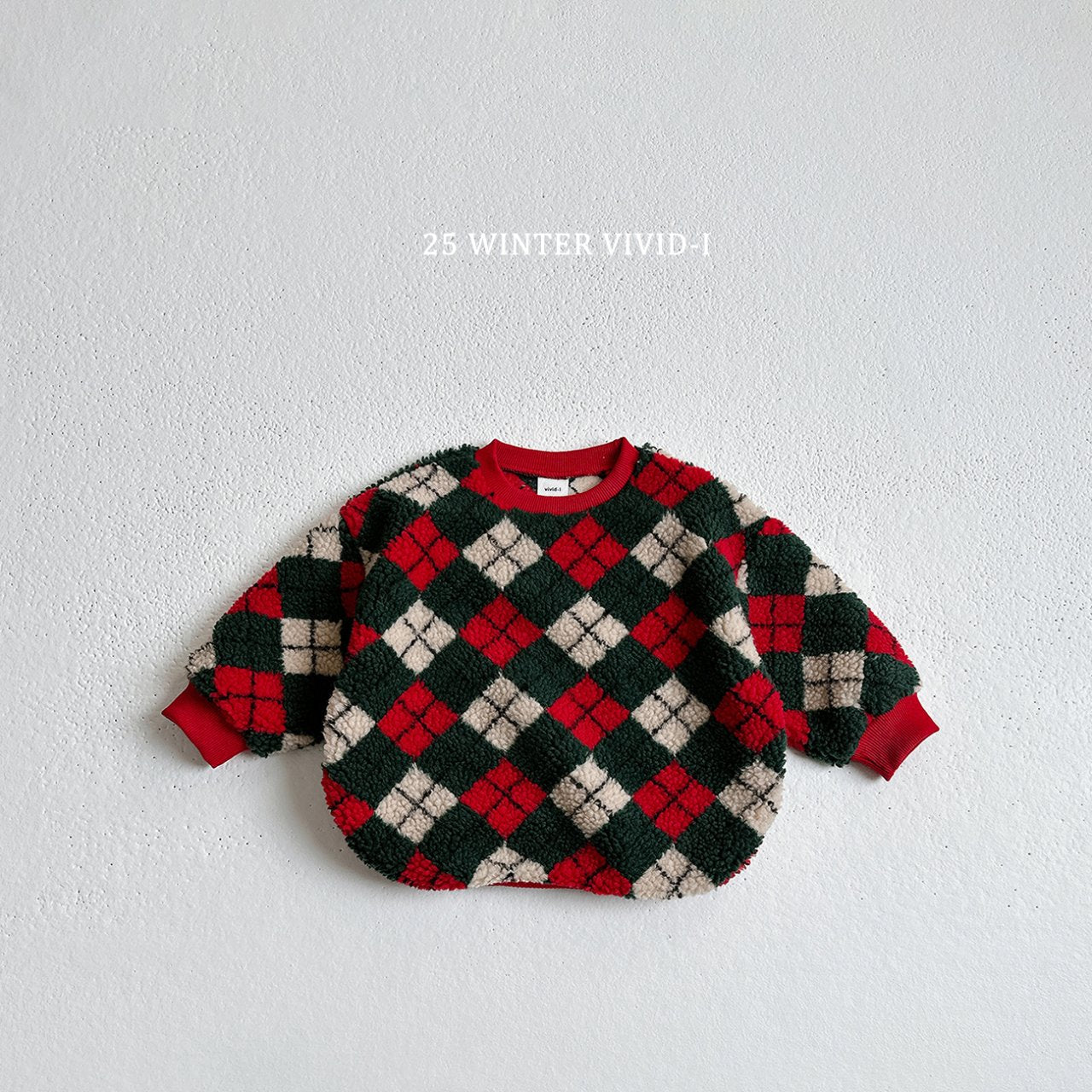 Wool pattern sweatshirt