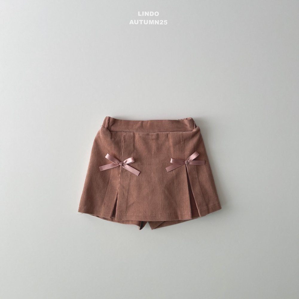 Line ribbon skirt pants