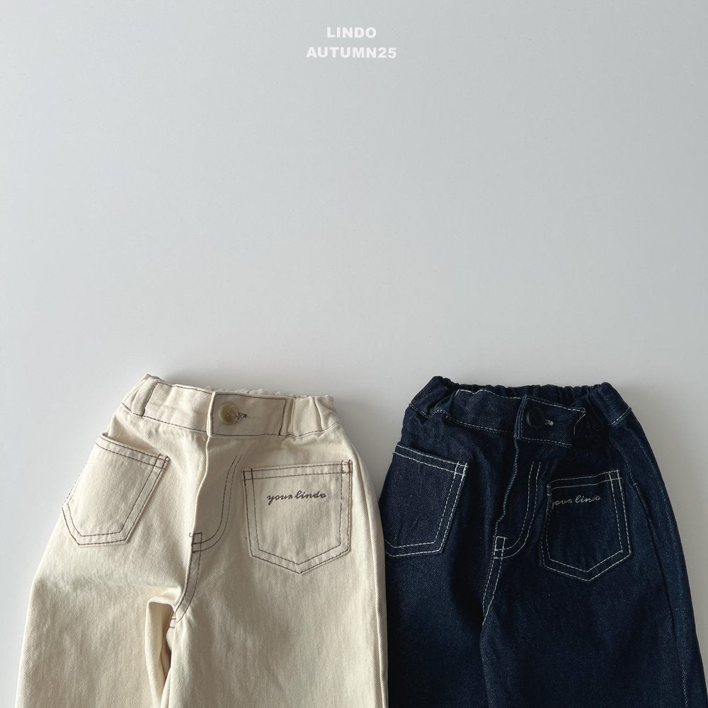 Wind denim pants