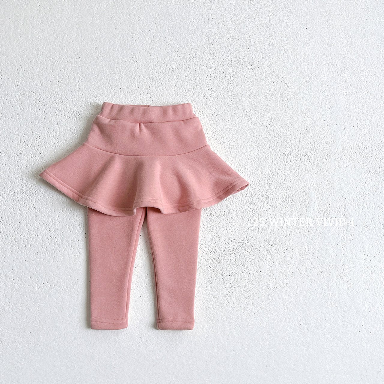 Winter fleece-lined skirt leggings