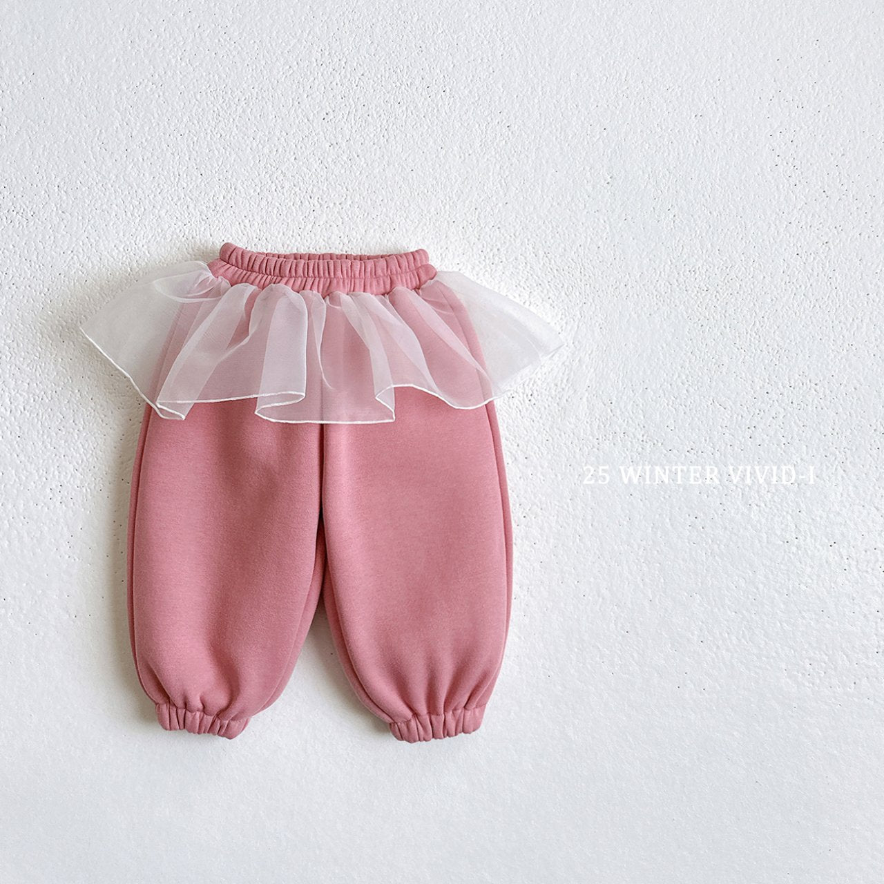 Fleece-lined chiffon skirt pants