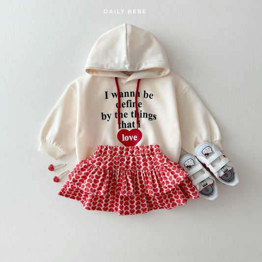 Love contrast hoodie
