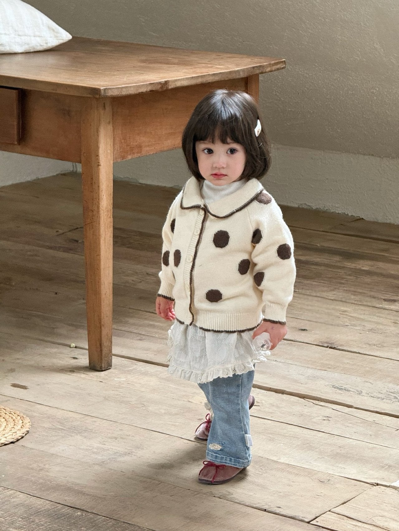 Romy dot knit cardigan