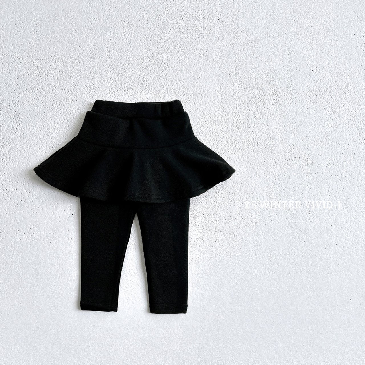Winter fleece-lined skirt leggings