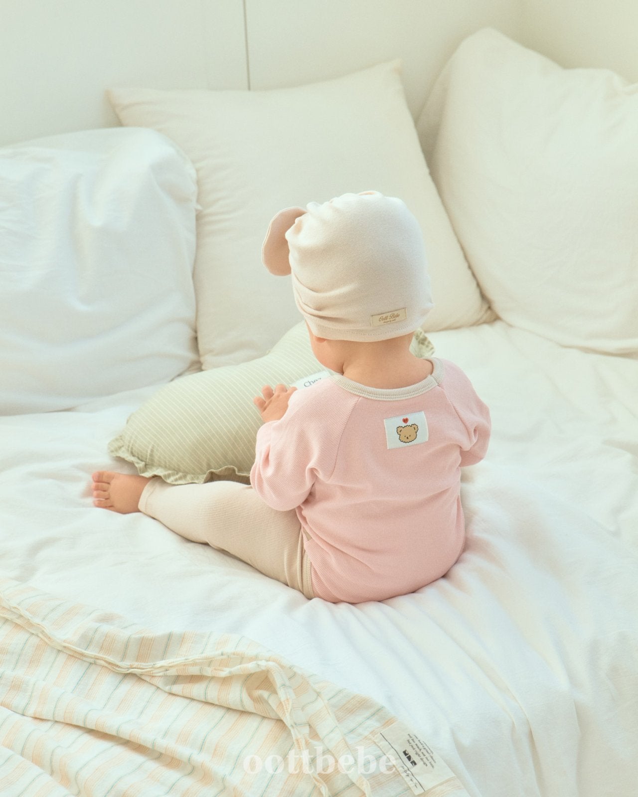 Pudding modal ribbed onesie set