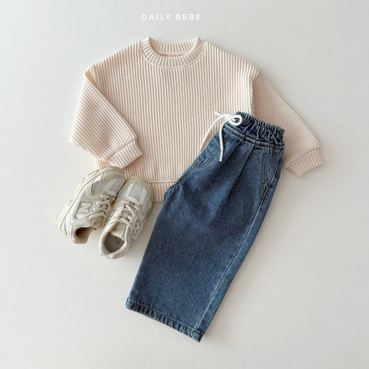 Daily ribbed knit sweatshirt