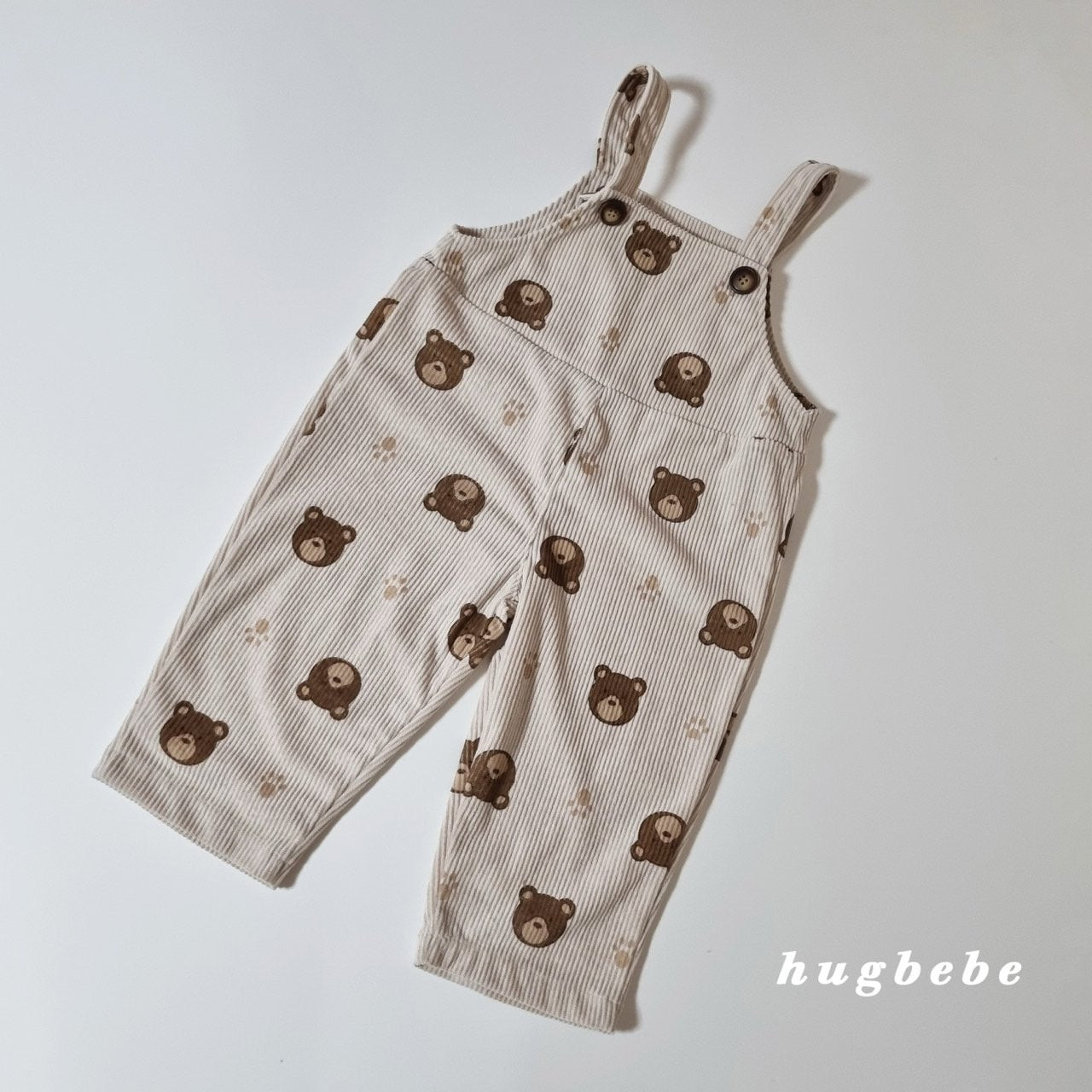 Corduroy bear overalls