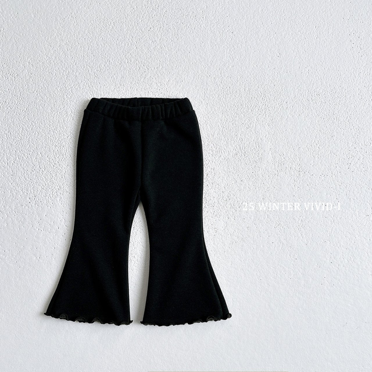 Winter plain flared pants