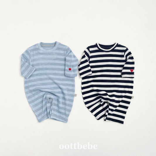 Mixed stripes onesie