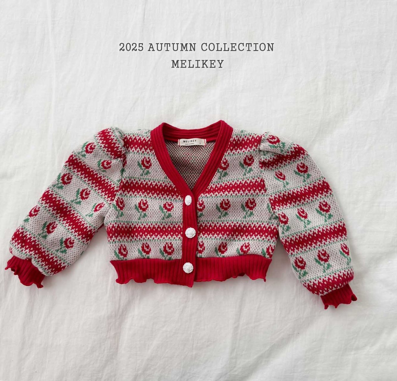 Striped rose cardigan