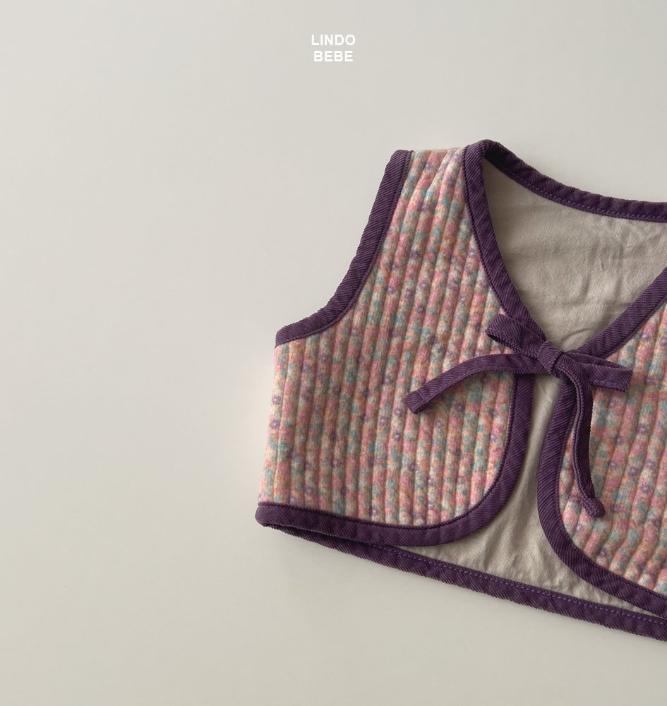 Flower quilted vest