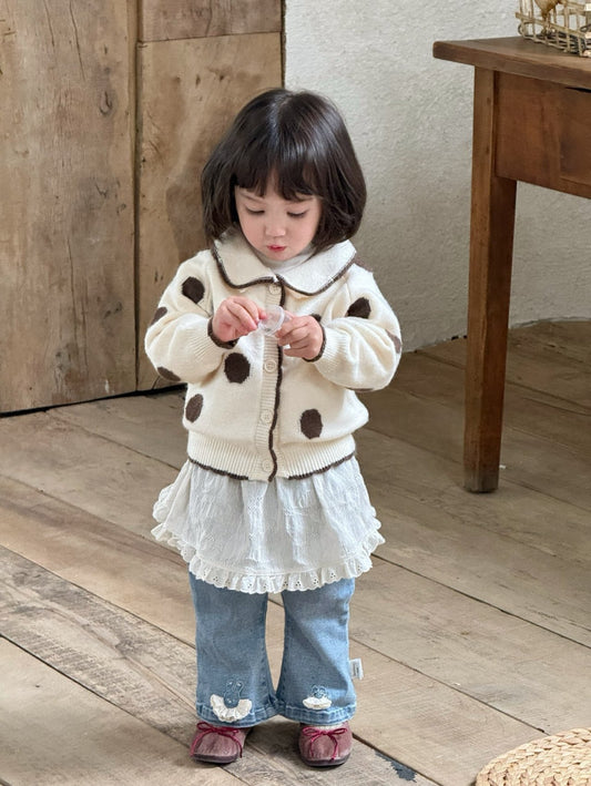 Romy dot knit cardigan