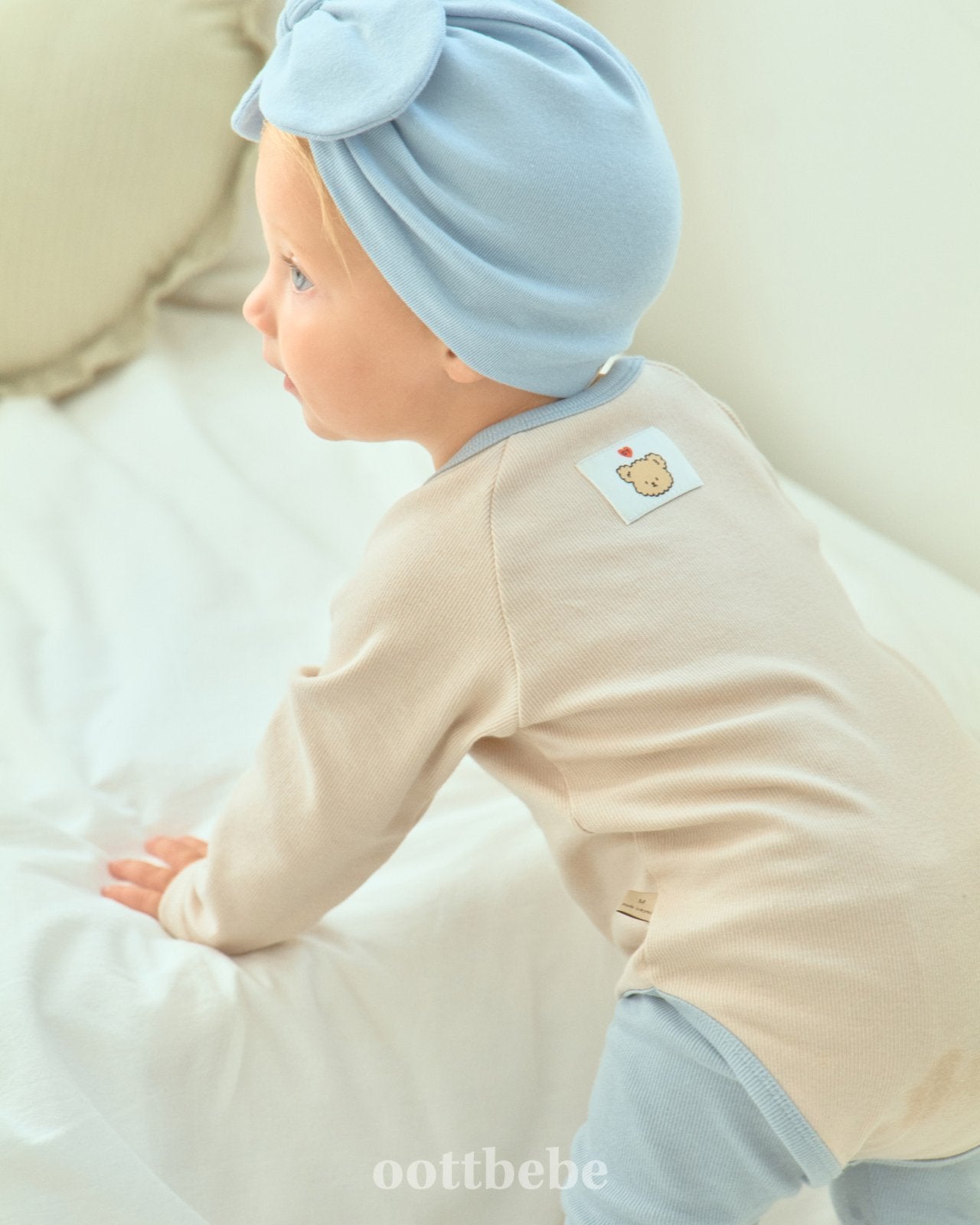 Pudding modal ribbed onesie set