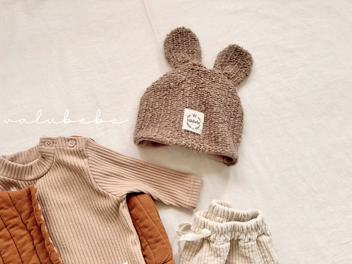 Boucle bear beanie