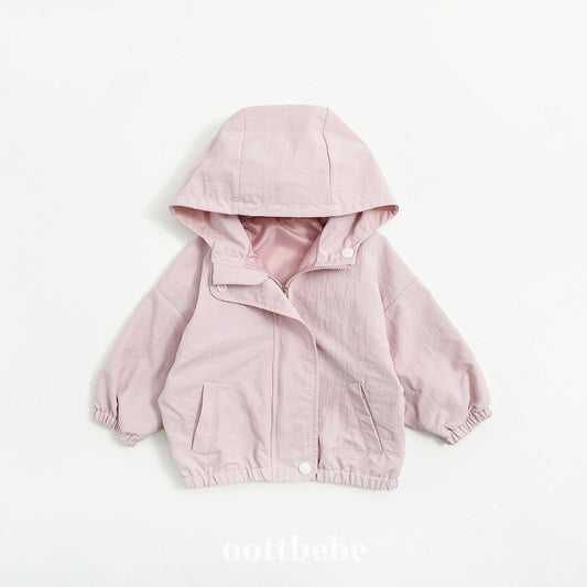 Marshmallow hooded windbreaker