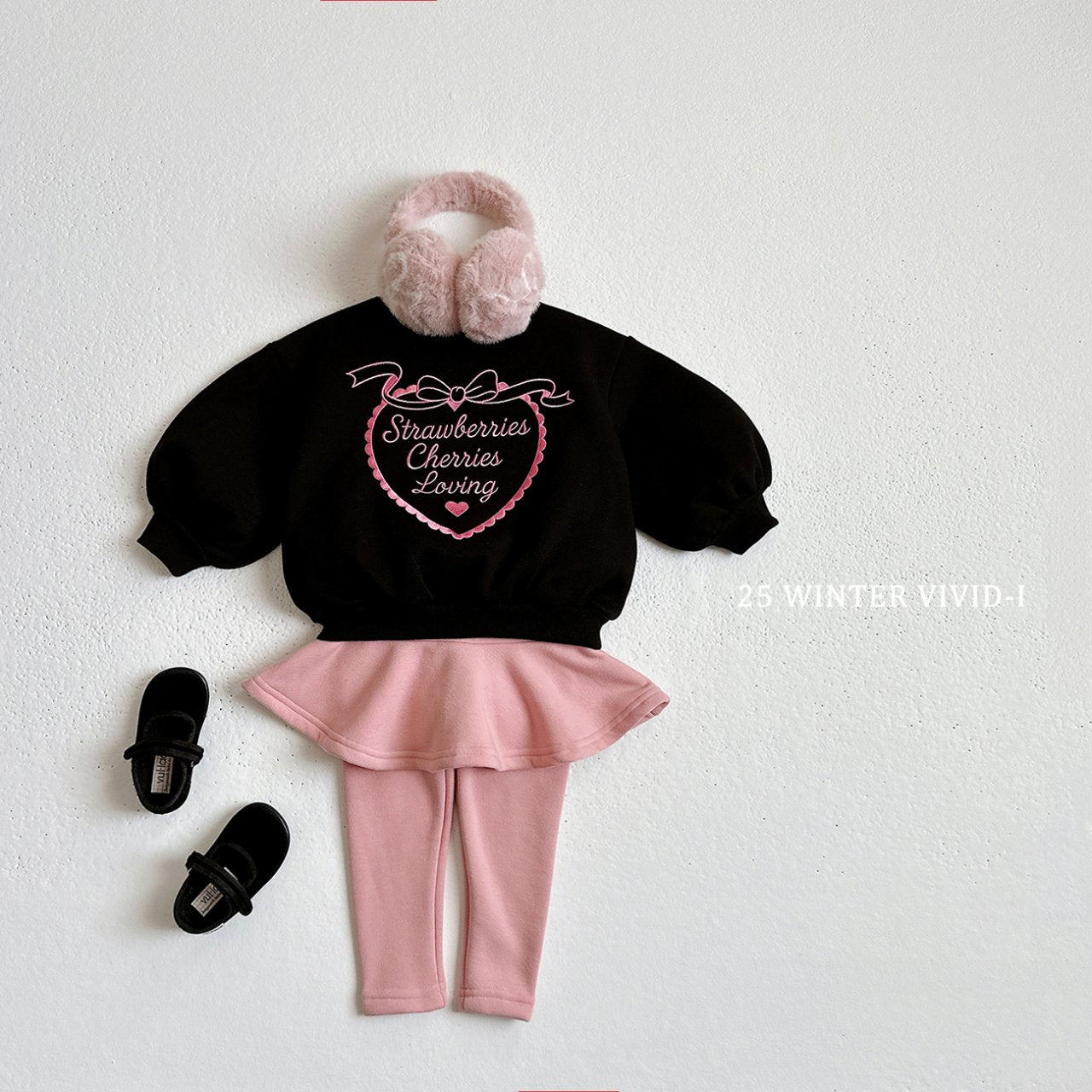 Winter fleece-lined skirt leggings