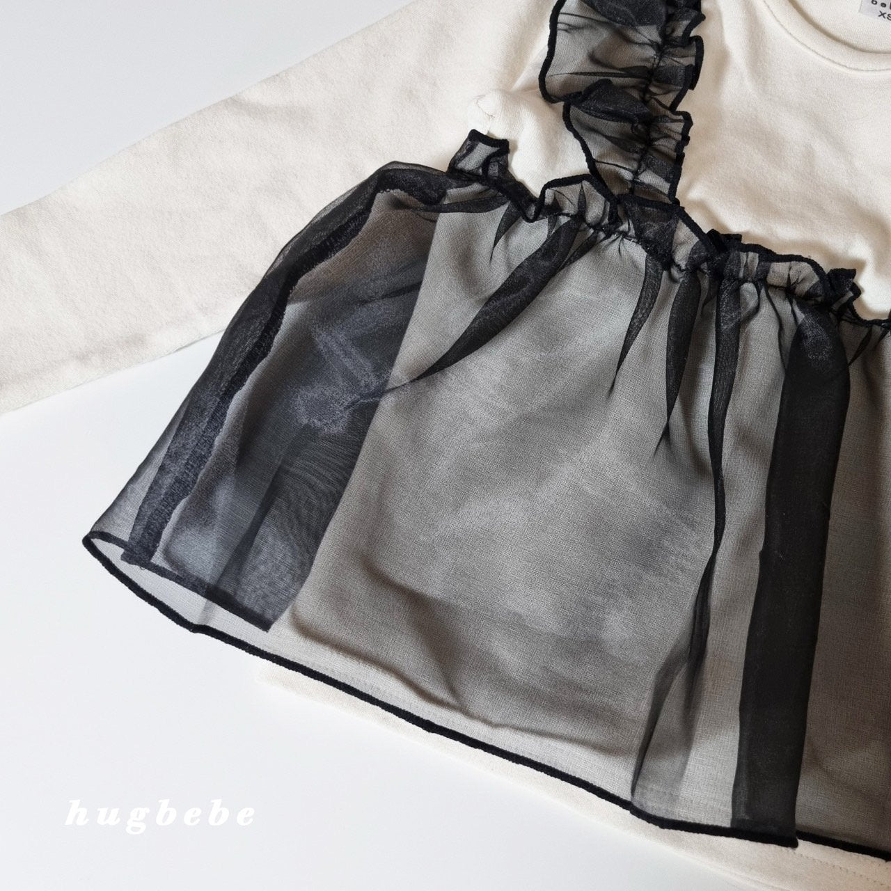 Lace frill wing shirt