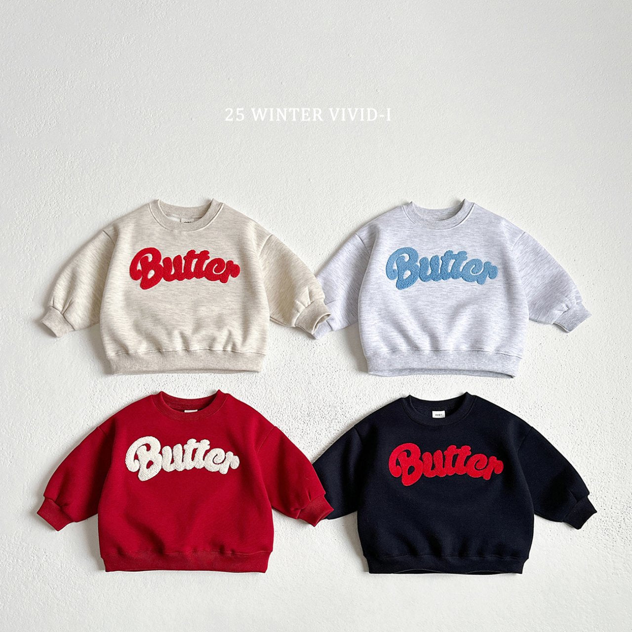 Butter boucle embroidered sweatshirt