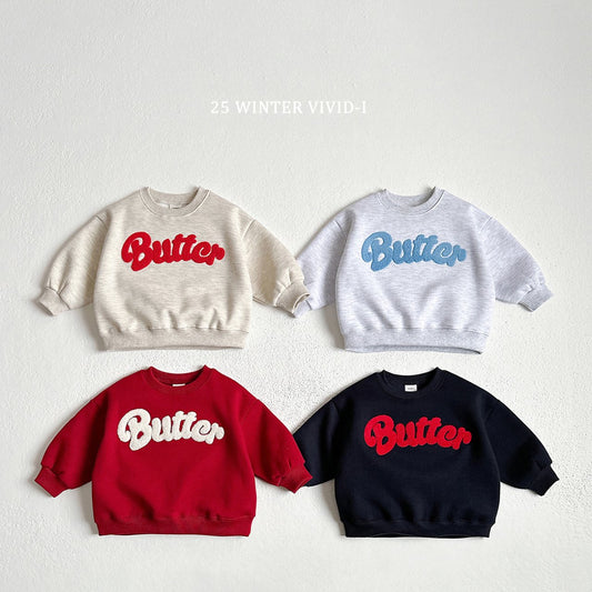 Butter boucle embroidered sweatshirt