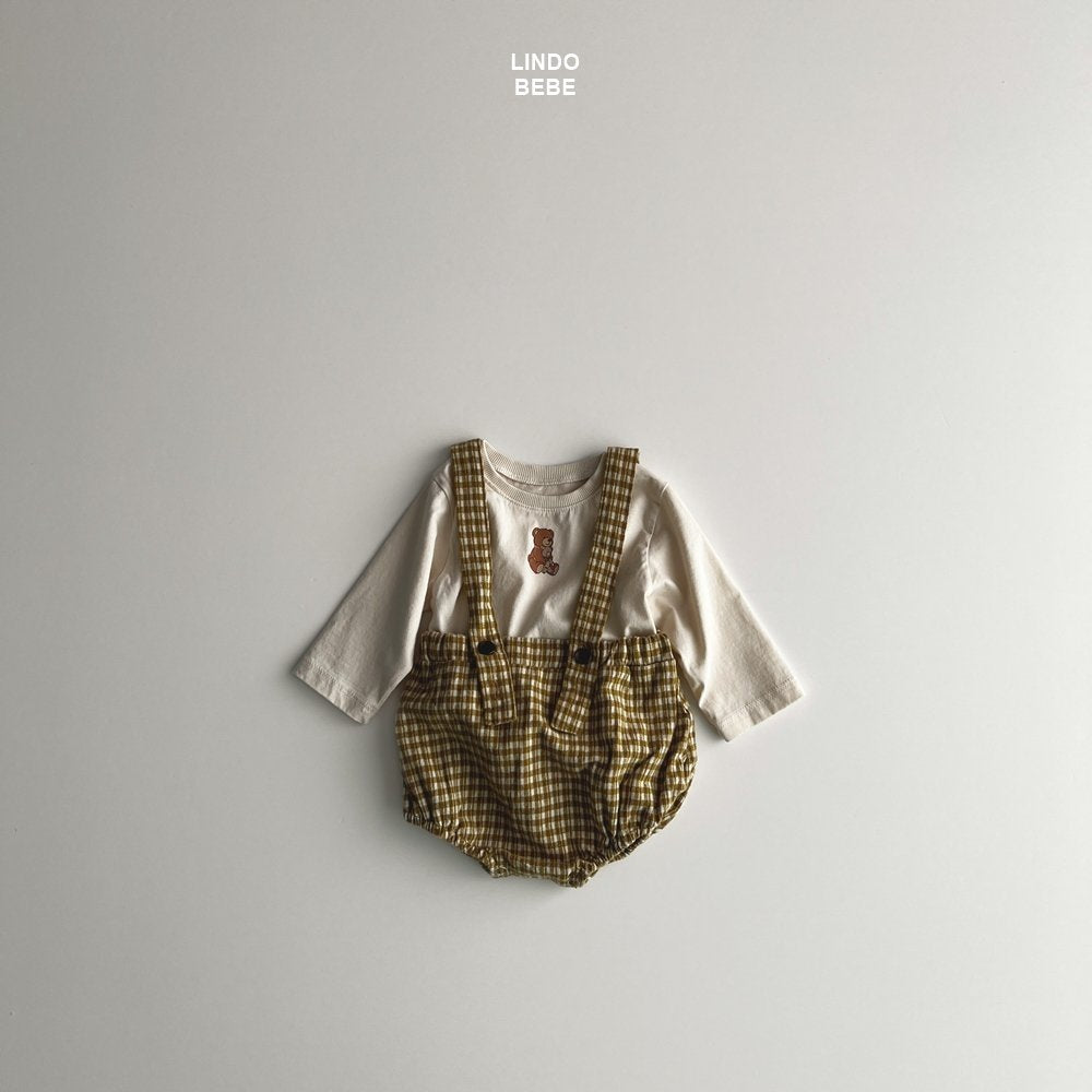Checkered suspender bloomers