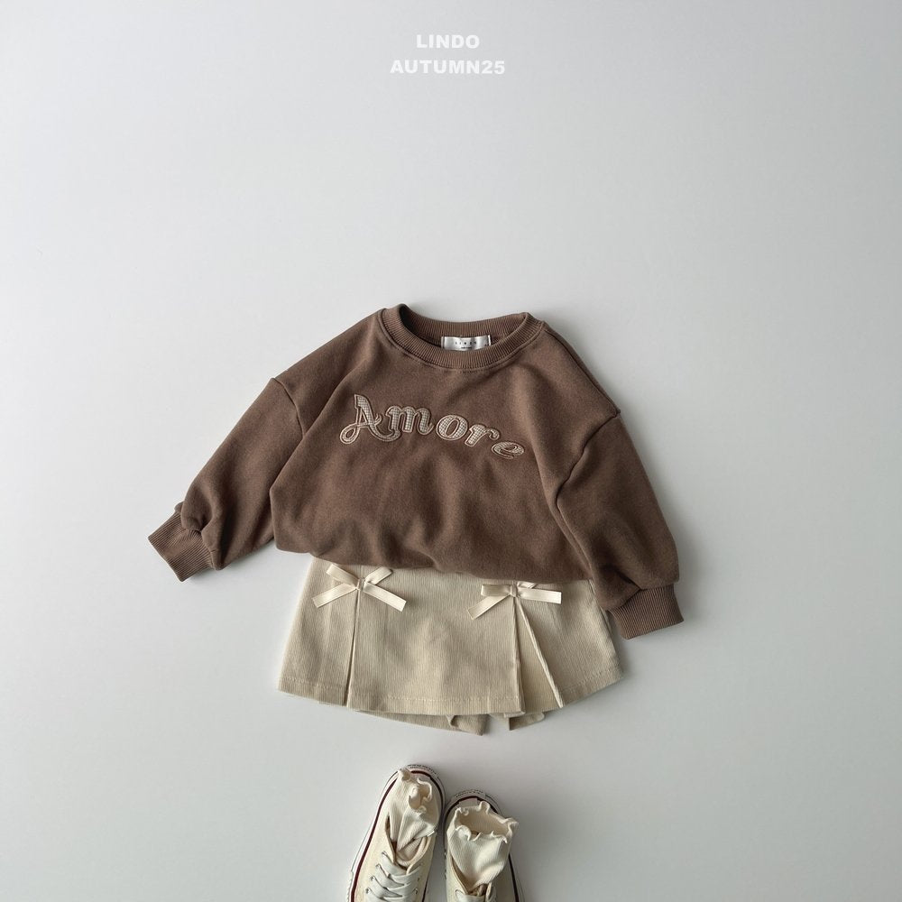 Line ribbon skirt pants