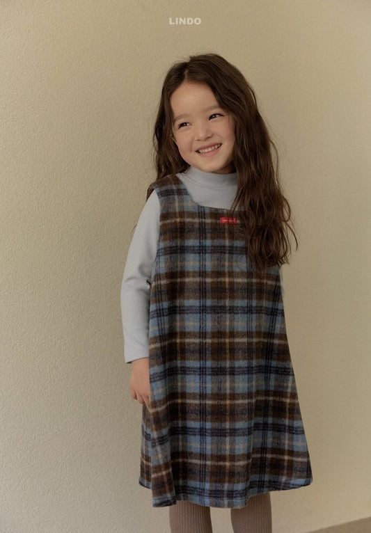 Milk square checkered dress