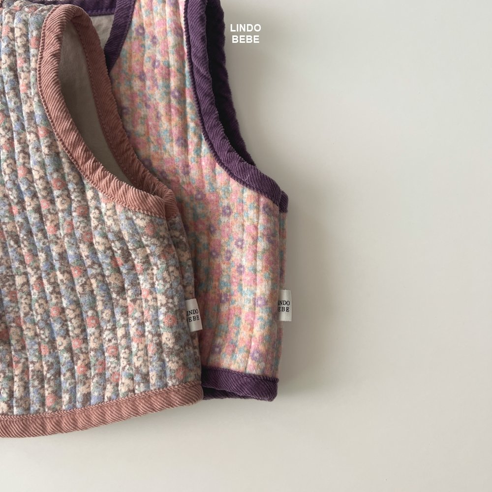 Flower quilted vest
