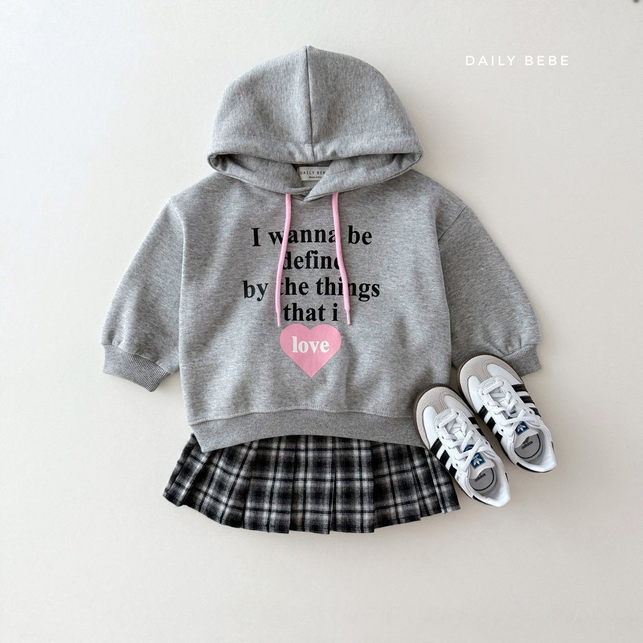 Love contrast hoodie