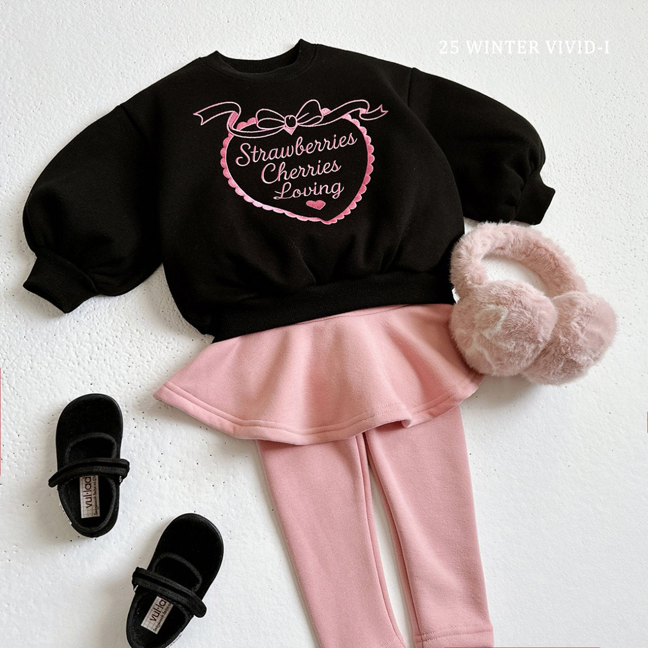 Winter fleece-lined skirt leggings
