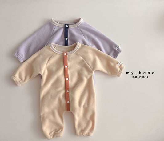 Snap fleece body suit