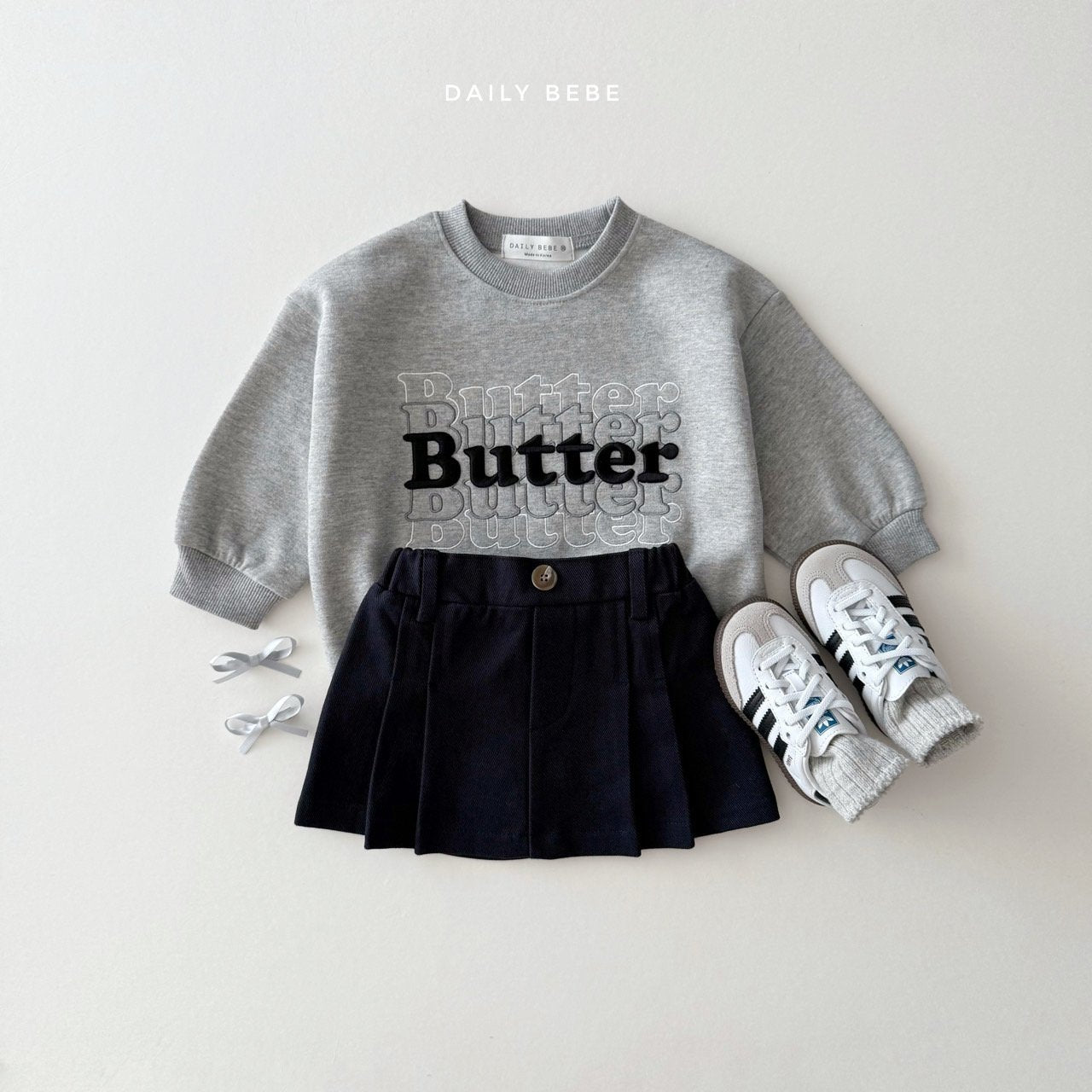 Butter embroidery sweatshirt