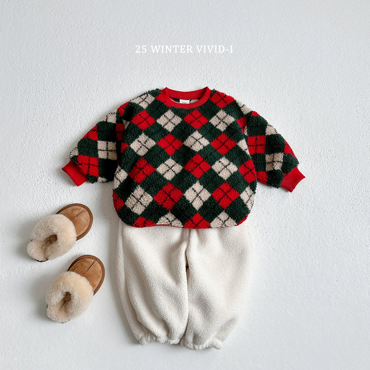 Wool pattern sweatshirt