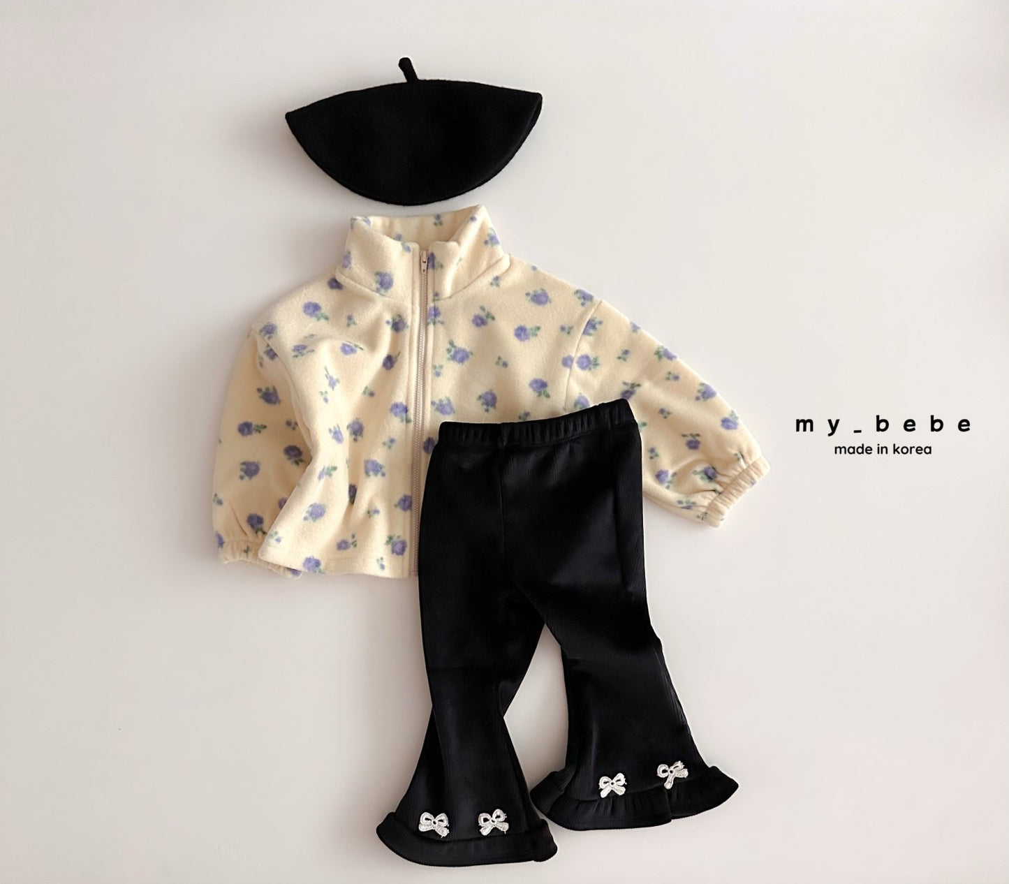 Printed fleece zip up