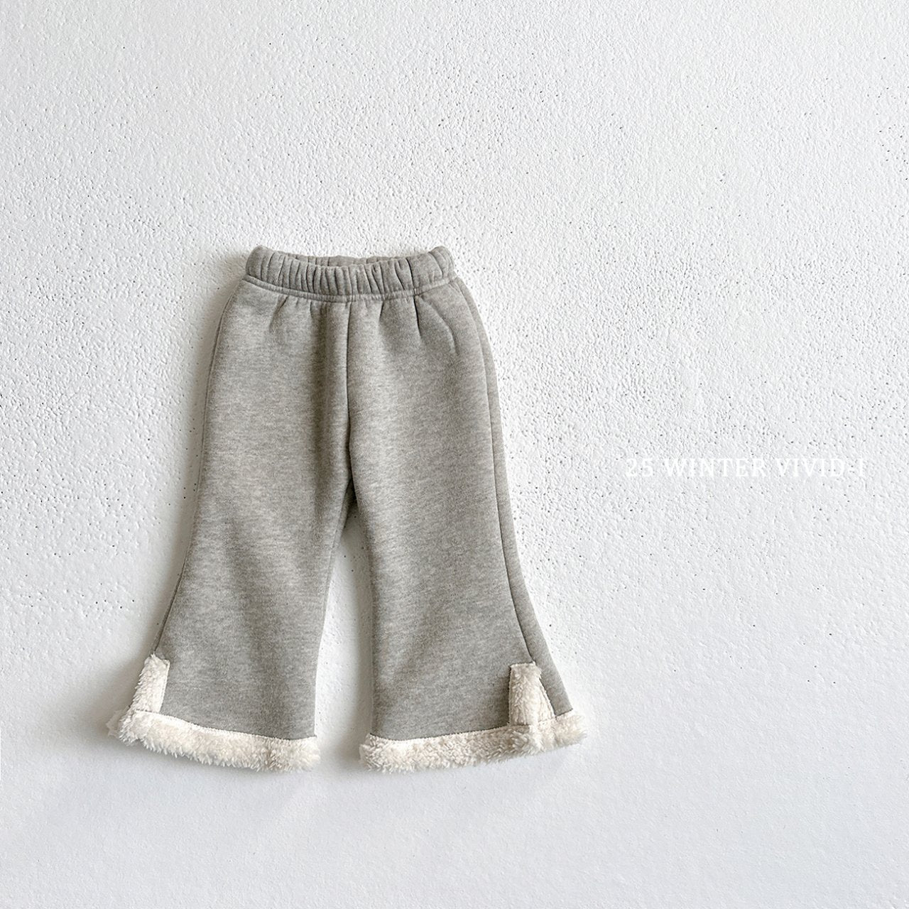 Wool slit pants