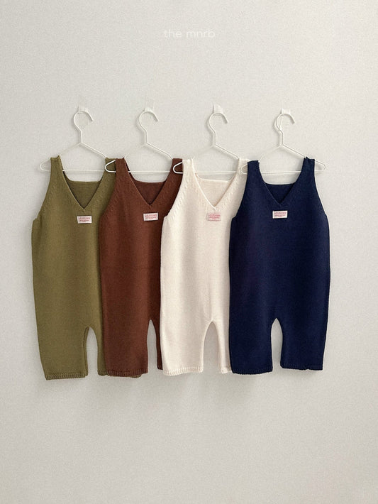 Teddy knit overalls