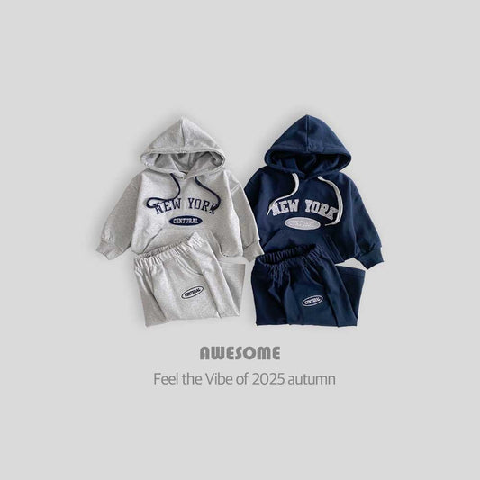 NY fleece hoodie set
