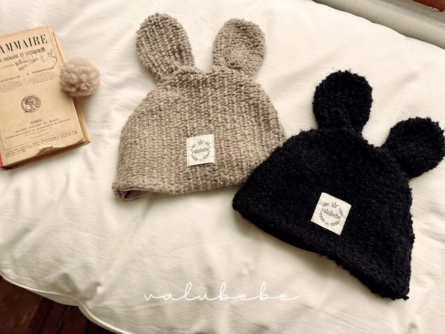 Boucle bear beanie