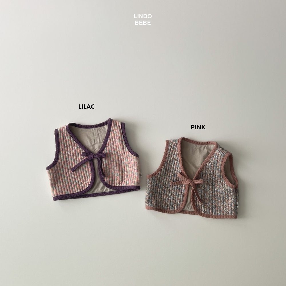 Flower quilted vest