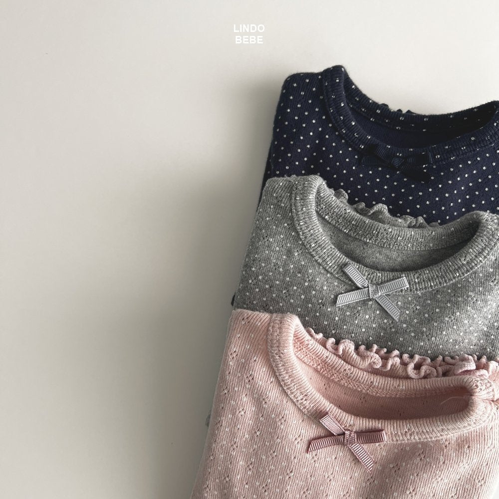 Dotted ribbon top