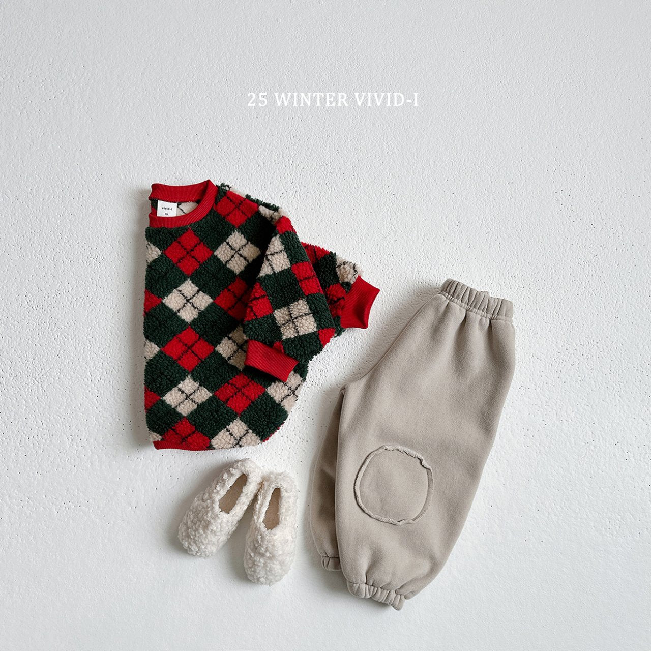 Wool pattern sweatshirt