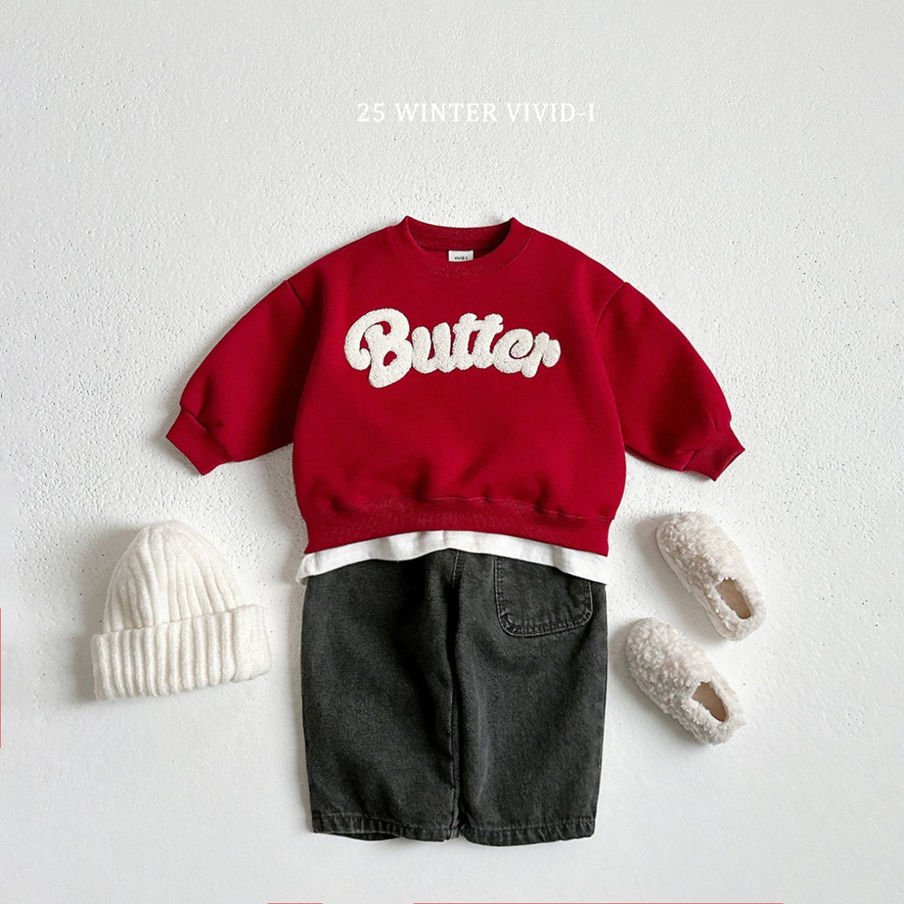 Butter boucle embroidered sweatshirt