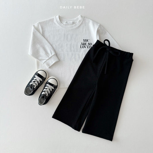 Wide knit pants