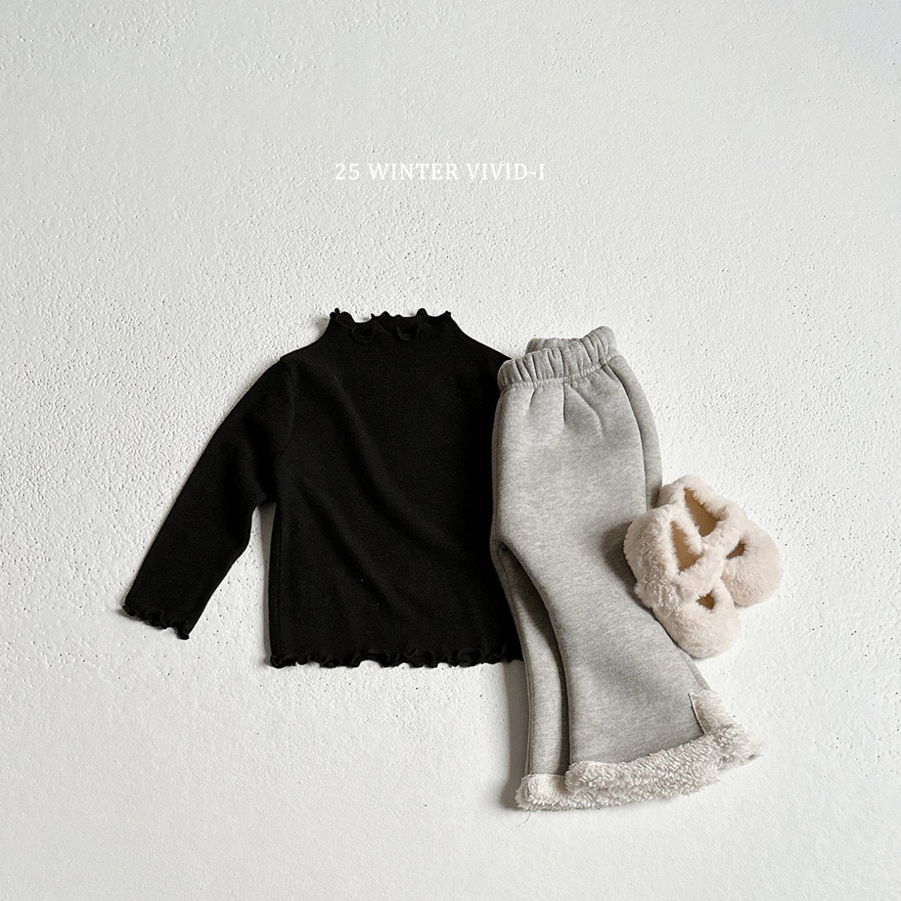 Wool slit pants
