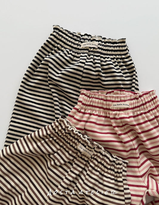Striped chocolate pants