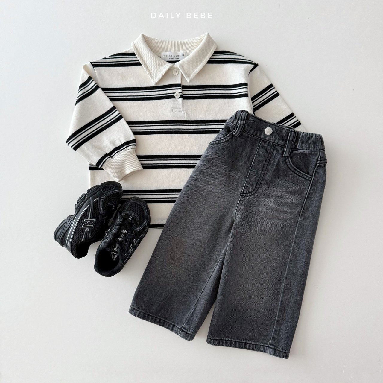 Collar striped shirt