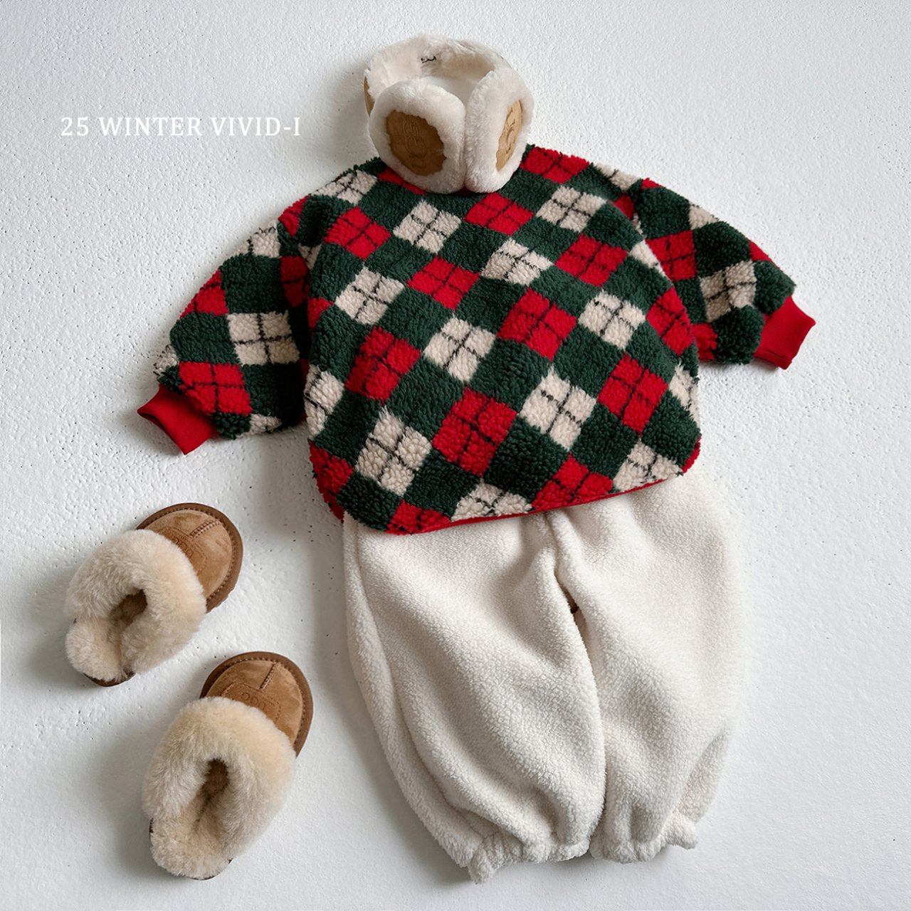 Wool pattern sweatshirt