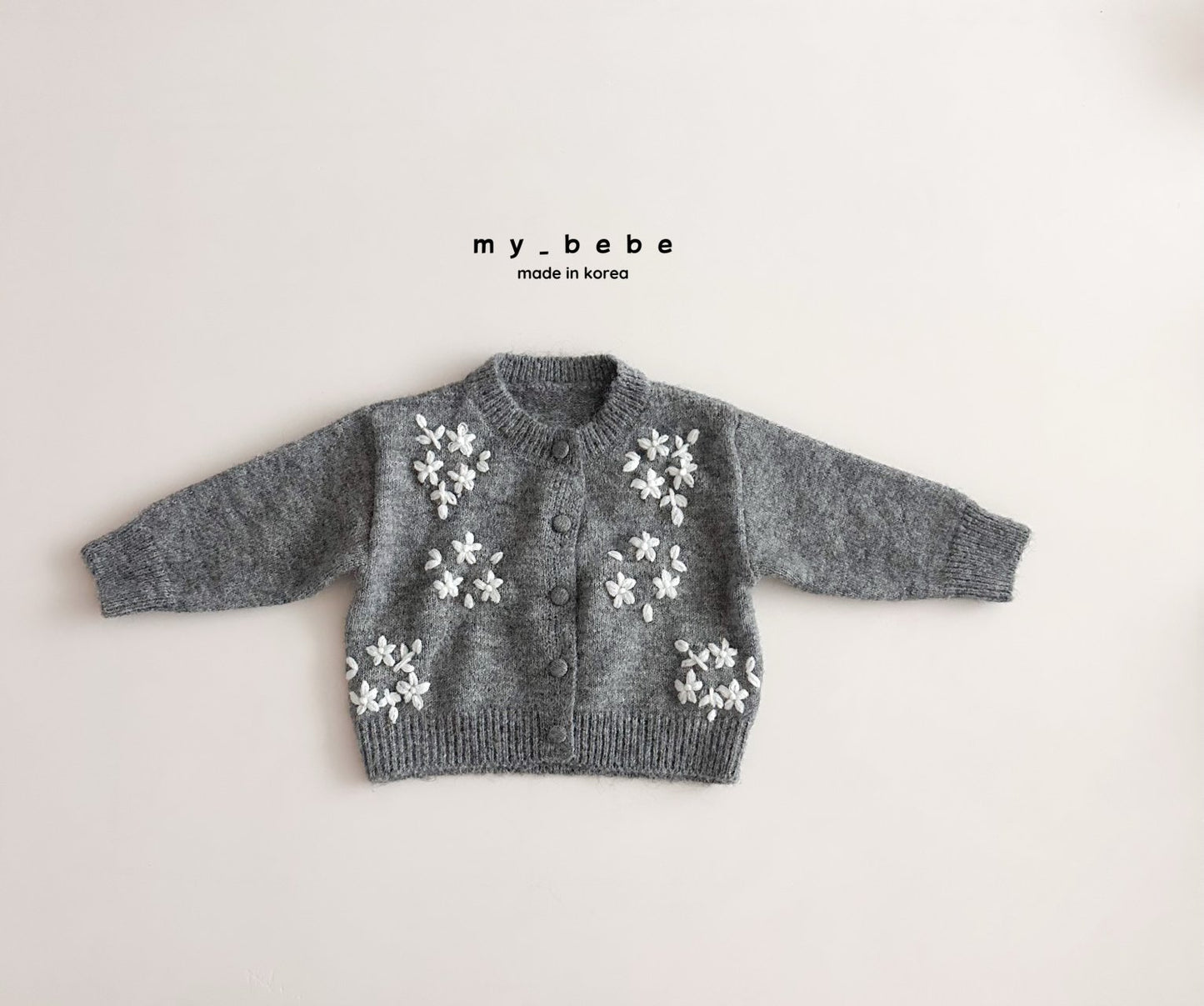Floral embroidery cardigan