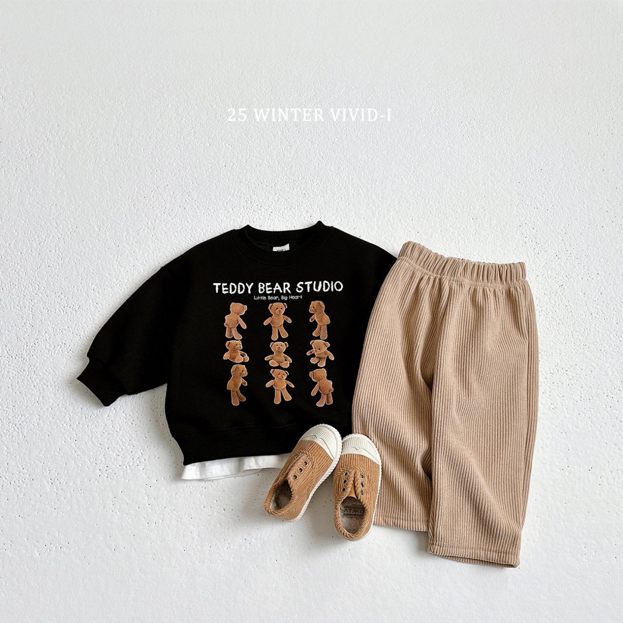Soft fleece corduroy pants
