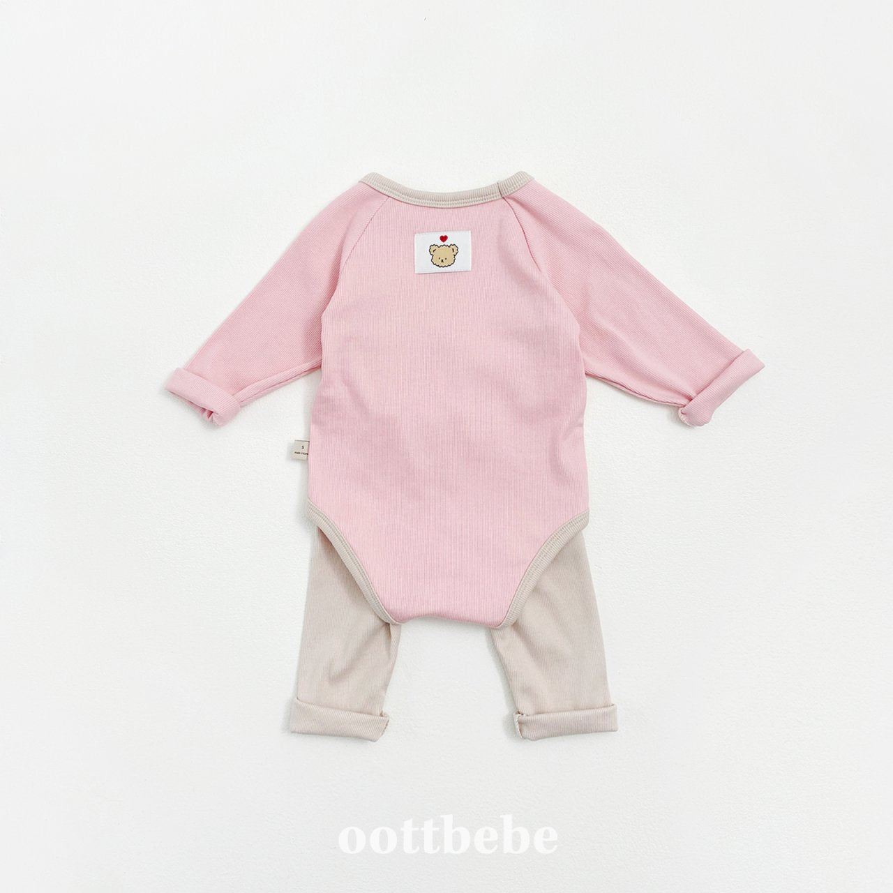 Pudding modal ribbed onesie set
